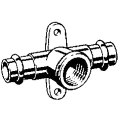 Тройник-водорозетка медная Viega Sanpress с SC-Contur d=15 (арт. 644 864)