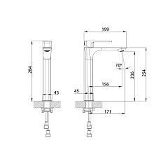 Смеситель для раковины чаши IDDIS Slide, хром, на столешницу