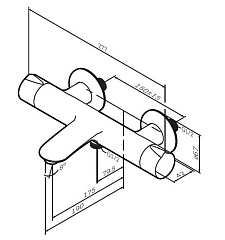 Смеситель для ванны с душем AM.PM Like F8050000