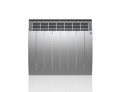 Биметаллический секционный радиатор отопления Royal Thermo Biliner Satin Silver 500 / 8 секций