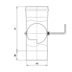 Шибер FERRUM (430/0,5 мм) Ф100