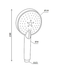 Душевая лейка Damixa Origin One 2.0