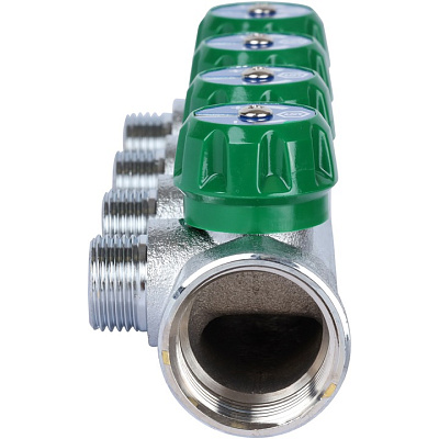 Коллектор регулирующий Stout хромированный 1/2x1, 4 выхода (SMB-6850-011204)