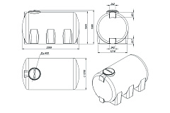 Емкость ЭкоПром H 3000 литров