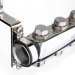 Коллекторная группа VALTEC НЕРЖ, в сборе, 1х4 вых. Евроконус 3/4