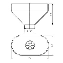 Капельная воронка HL для возможности приема воды с разрывом струи