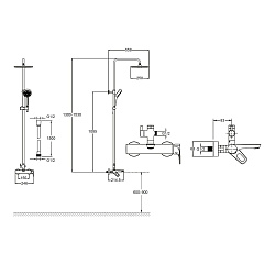 Душевая система Jacob Delafon ALEO