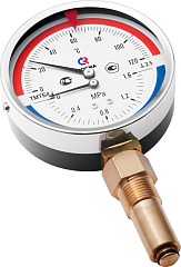 Термоманометр Росма ТМТБ-31Р Dy 80 с нижним подключением 1/2, 6 бар 0-120*