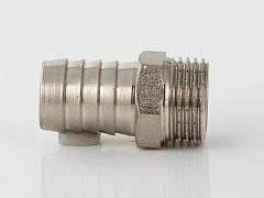 Штуцер для шланга VALTEC 1/2 х 14 мм VTr,650,N,0414 наружная резьба, никелированная латунь