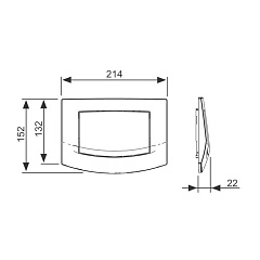 Комплект инсталляции TECE TECEbase 2.0 с панелью смыва TECEambia хром глянцевый