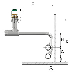 Узел нижнего подключения Flamco VK 31 Евроконус