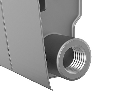 Биметаллический секционный радиатор отопления Royal Thermo Biliner 350 / Silver Satin / 4 секции