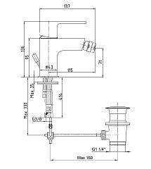 Смеситель для биде E.C.A. Nita 102110151