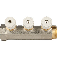 Коллектор Stout с регулировочными вентилями 1x3/4EK с 3 отводами, SMB 6851 013403