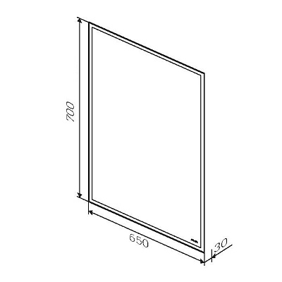 Зеркало настенное AM.PM Gem с LED-подсветкой по периметру, 65 см