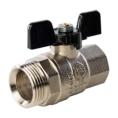 Кран шаровой Stout полнопроходной с американкой 1/2 ВН, бабочка