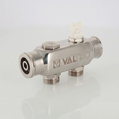 Коллектор VALTEC из нерж. стали, с м-о расст вых. 50мм, 1х 2 вых. 3/4 Евроконус