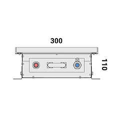 Внутрипольный конвектор с естественной конвекцией Vitron ВК.110.300.1950.4ТГ
