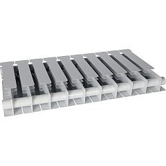 Биметаллический секционный радиатор отопления Stout Alpha 350 / 10 секций