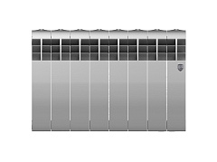 Биметаллический секционный радиатор отопления Royal Thermo Biliner 350 / Silver Satin / 8 секций