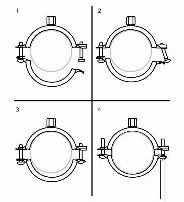 Хомут Walraven BIS KSB2 с вкладышем EPDM, 75-79 мм, M8/10