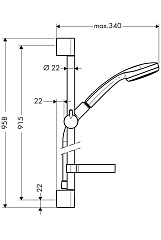Душевой гарнитур Hansgrohe Croma 100 1jet Unica C 27724000