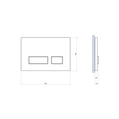 Кнопка смыва Cersanit MOVI, пластик белый, универсальная