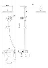 Душевая колонна Bravat Riffle F6336370CP-A-RUS