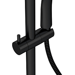 Душевая система Cersanit BRASKO BLACK (смеситель термостатический) 3 режима шланг 150 металл черный