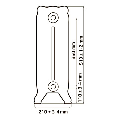 Чугунный радиатор отопления RETROstyle WINDSOR Viardus RETROstyle 350 - 1 секция