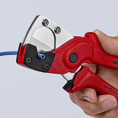 Труборез-ножницы KNIPEX для многослойных и пневматических шлангов, 4-20 мм, длина 185 мм