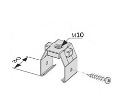 Установочный элемент TECE TECEprofil с резьбой М10