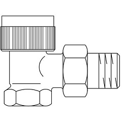 Вентиль термостатический Oventrop AV 9, DN 25, угловой