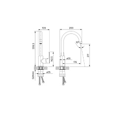 Смеситель для кухни IDDIS с каналом для фильтрованной воды, Cuba, хром, на мойку