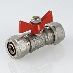 Кран шаровой VALTEC под обжим, рукоятка бабочка 16x16