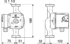 Циркуляционный насос Grundfos UPS 25-40 180