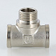 Тройник VALTEC 1/2 (VTr,132,N,0004) внутренняя-наружная резьба, никелированная латунь