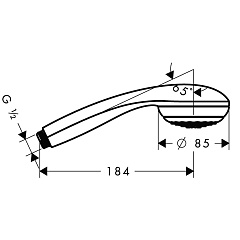 Душевая лейка Hansgrohe Crometta 85 Mono 28585000