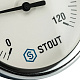 Термометр Stout биметаллический с погружной гильзой 50 мм , D80 мм, 0...120, 1/2