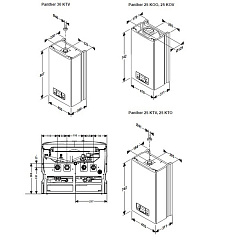 Настенный газовый одноконтурный котел отопления Protherm Пантера 25 KTO
