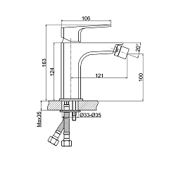 Смеситель для биде Cersanit WISLA