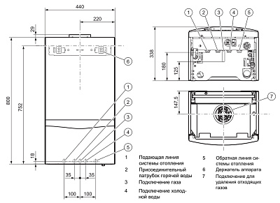 Настенный газовый двухконтурный котел отопления Vaillant turboTEC plus VUW 362/5-5