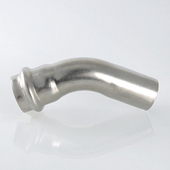 Угольник VALTEC из нержавеющей стали, 45 град. внутренняя-наружная 54а x 54