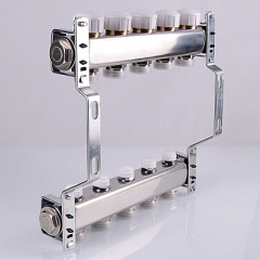 Блок коллекторный VALTEC с ручн. регулир. клап.1х9 вых Евроконус 3/4