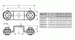 Седельный соединитель Walraven BIS RapidRail WM1 - 30 х 15 мм