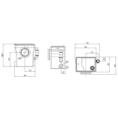 Канализационная насосная станция UNIPUMP SANIVORT 405 M напор 8м с ножом (Compact)