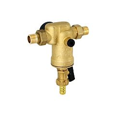 Фильтр промывной UNI-FITT ВН 1/2 х 3/4 с редукционными соединениями и аксиальным манометром, 100 мкм