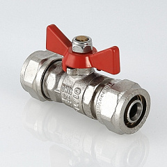 Кран шаровой VALTEC под обжим, рукоятка бабочка 16x16