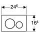 Кнопка смыва Geberit Sigma 20, двойной смыв, сталь 115.882.SN.1