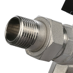 Кран шаровой Stout полнопроходной угловой с американкой 1/2 ВН, бабочка